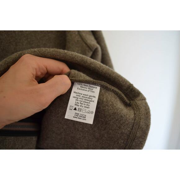 Ibex 100% Zealand Merino Wool Full Zip Jacket Large - Picture 5 of 6